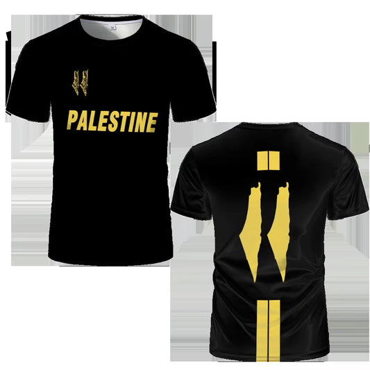 Palestine Football Jersey Men Women T Shirts Luxury Digital Print Soccer Uniform Summer Palestinian Flag Oversize Kids/Adult Top